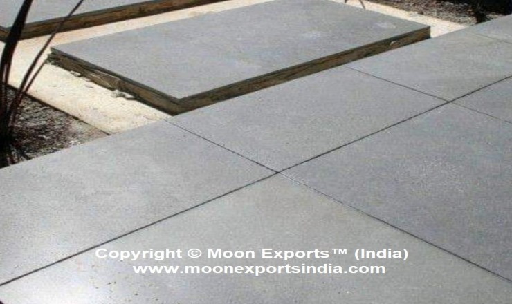 Black Basalt Leather Finish Floor Tiles