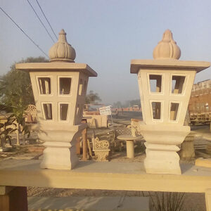 Handcarved Sandstone Lamps.